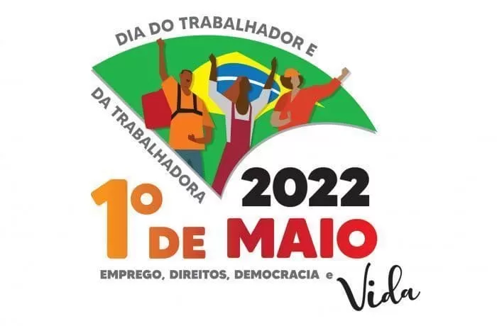 Centrais sindicais promovem ato pelo 1º de maio no Farol da Barra