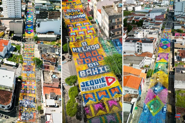 Jequié se prepara para o Melhor São João da Bahia com mosaico de bandeirolas