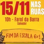 Movimentos sociais convocam ato contra escala 6x1 no Farol da Barra
