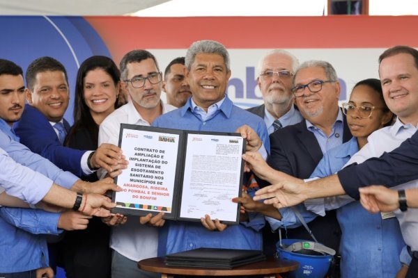 Governo da Bahia firma contrato de R$ 437 milhões para obras de esgotamento em três cidades