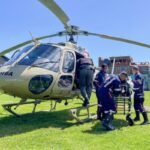 Remoção aérea garante socorro rápido a paciente com suspeita de AVC em Madre de Deus